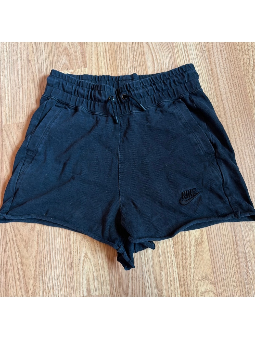 Nike Cotton Lounge Shorts Embroidered Black Size XS